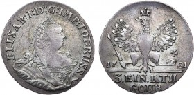 1/3 талера 1761 года. 1/3 Talerа 1761

 Серебро. 7,41г. Для Пруссии. Красный монетный двор. Уздеников 4888(•). Биткин 806(R1). 6 рублей по Петрову. ...