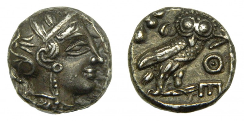 Ática - Atenas (449-413 aC). Tetradracma. Cabeza de Atenas de arte arcaico. S. 2...