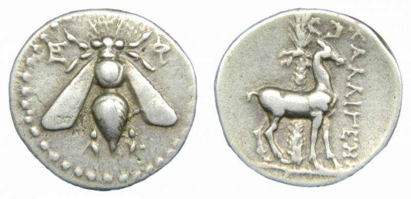 Jonia - Efesos (202-133 aC). Dracma. Magistrado Kalligenes. S 4387var. 4,0 g. Ra...