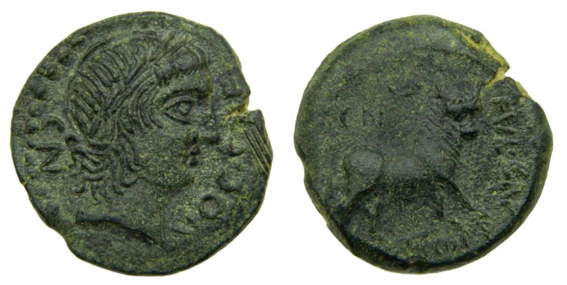 HISPANIA ANTIGUA Iberia - Castulo (Linares) (siglo II aC). Semis. ACIP 2119. 11,...