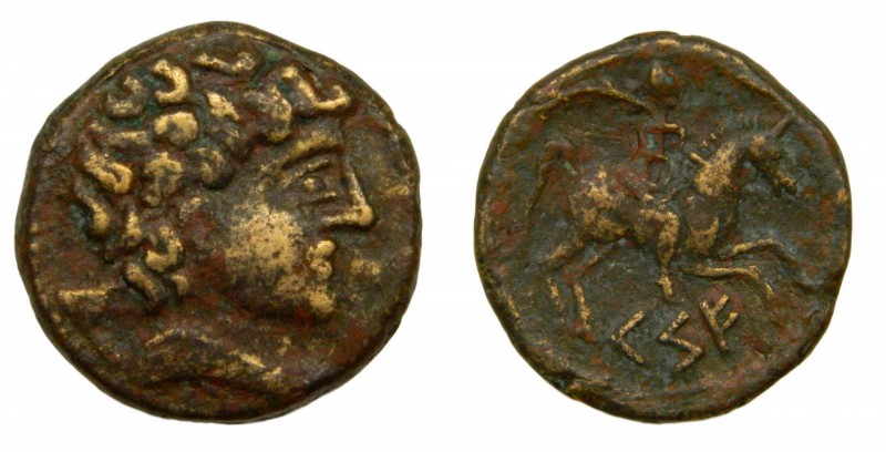 HISPANIA ANTIGUA Iberia - Kese (Tarragona) (siglo II-I aC). As. Símbolo A. ACIP ...
