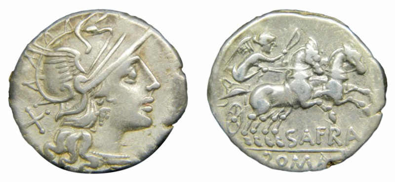 ROMA República - Spurius Afranius (150 aC). Denario. (RSC Afrania 1; Sear 85). 3...