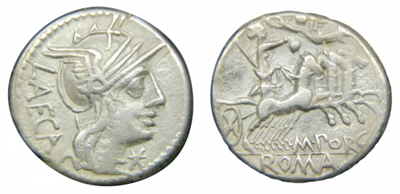 ROMA República - M. Porcius Laeca (125 aC). Denario. (RSC Porcia 3; Sear 146). 3...