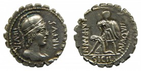 ROMA República - Mn. Aquillius (71 aC). Denario serratus. (RSC Aquillia 2; Sear 336). 3,7 g.
s/c-