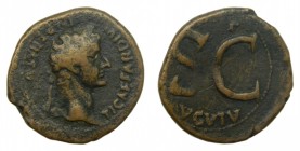 ROMA Imperio - Tiberio. César de Augusto e Imperator (10-14 dC). As. a/ TI CAESAR DIVI IMPERATV. r/ P [P] - S C - AVGVTV (RIC no, RPC no). 8,3 g. Tipo...