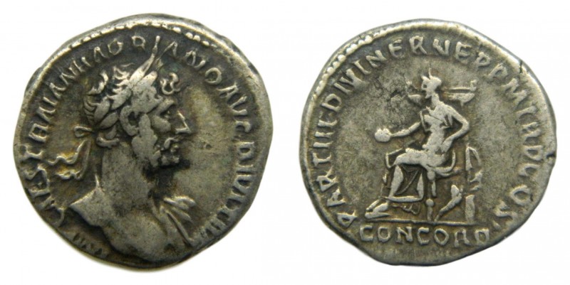 ROMA Imperio - Adriano (117-138 dC). Denario a/ IMP CAES TRAIAN HADRIAN O AVG DI...