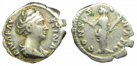 ROMA Imperio - Faustina Senior, esposa de Antonino Pio, divinizada (141-161 dC). Denario. a/ DIVA FAVSTINA. r/ CONSECRATIO - Ceres (RIC 182 de Antonin...
