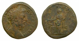 ROMA Imperio - Marco Aurelio (161-180 dC) Sestercio. a/ M ANTONINVS AVG TR P XXIII. r/ SALVTI AVG COS III - SC (RIC 964; Sear 4998). 22,4 g.
bc+