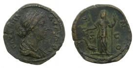 ROMA Imperio - Faustina Junior, esposa de Marco Aurelio (161-175 dC). As. a/ FAVSTINA AVGVSTA. r/ IVNO - S C (RIC 1647). 13,9 g.
mbc