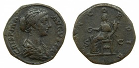 ROMA Imperio - Crispina, esposa de Cómodo (179-192 dC) Sestercio. a/ CRISPINA AVGVSTA. r/CONCORDIA - S C (RIC 675; Sear 6013). 22,7 g.
mbc