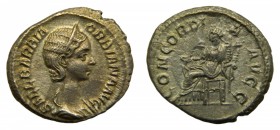 ROMA Imperio - Orbiana, esposa de Severo Alejandro (222-225 dC). Denario. a/ SALL BARB ORBIANA AVG. r/ CONCORDIA AVGG S C (RIC 319; Sear 8191). 2,7 g....