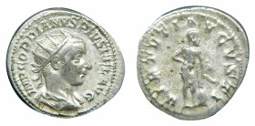 ROMA Imperio - Gordiano III (238-244 dC) Antoniniano. a/ IMP GORDIANVS PIVS FEL AVG. r/ VIRTVTI AVGVSTI - Hércules. (RIC 116). 4,2 g.
ebc/mbc