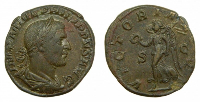 ROMA Imperio - Filipo I (244-249 dC) Sestercio. a/ IMP M IVL PHILIPPVS AVG. r/ V...