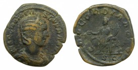 ROMA Imperio - Otacilia Severa, esposa de Filipo I (247-249 dC) Sestercio. a/ MARCIA OTACIL SEVERA AVG. r/ CONCORDIA AVGG - S C. (RIC 203a; sear9164)....