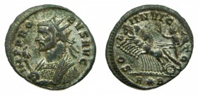 ROMA Imperio - Probo (276-282 dC). Antoniniano. Roma. a/ IMP PROBVS AVG. r/ SOLI INVICTO (RIC 202). 3,2 g. Conserva plateado original.
ebc