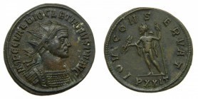 ROMA Imperio - Diocleciano (284-305 dC). Antoniniano. Ticinum. a/ IMP C C VAL DIOCLETIANVS P F AVG. r/ IOVI CONSERVAT (RIC 222). 4,2 g. 
ebc+