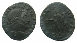 ROMA Imperio - Maximino II, como Filius Augustorum (309-310 dC). Follis. Siscia. a/ MAXIMINVS FIL AVGG. r/ GENIO AVGVSTI (RIC 200a). 5,87 g. Muy rara ...