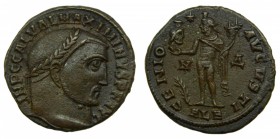 ROMA Imperio - Maximino II (308-309 y 310-313 dC). Follis. Alejandría. a/ IMP C GAL VAL MAXIMINVS P F AVG. r/ GENIO AVGVSTI (RIC 160b). 5,0 g. 
ebc-