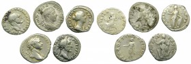 lotes - Lote de 5 denarios (Vespasiano, Trajano, Antonio Pio, Faustina, Heliogábalo).
BC+ a MBC-