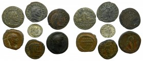 lotes - Imperio Romano. Lote de 7 monedas a identificar (incluye 2 sestercios y un antoniniano de plata).
BC a MBC