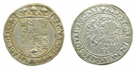 Reyes Católicos. Toledo. 1 real. (Cal. 394). (AC 462). 3,40 gr. Rara en esta conservación.
ebc+