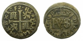 Felipe IV (1621-1665). 1/2 real. 1652. Segovia. (Cal.1202). 1,5 gr. Ag.
mbc