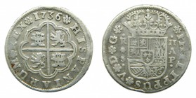 Felipe V (1700-1746). 1736 AP. 2 Reales. Sevilla. (Cal.1438). Ag 5,37 gr.
bc