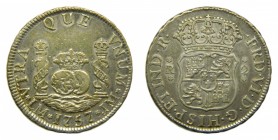 Fernando VI (1746-1759). 1757/6 LM. 2 Reales. Lima. (Cal.478 Variante) (AC.274) Ag 6,64 gr. 
ebc