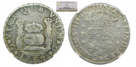 Carlos III (1759-1788). 1769 P. 4 Reales. Guatemala. (cal.1052)(AC 800). (NGC F12). 
F12