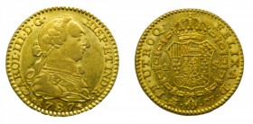 Carlos III (1759-1788). 1787. DV. 1 Escudo. Madrid. (Cal. 629). Au 3,4 gr. Finísima rayita en anverso. Brillo original.
ebc+/sc-
