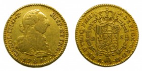 Carlos III (1759-1788). 1781. PJ. 2 Escudos. Madrid. (Cal. 454). Au 6,66 gr.
mbc