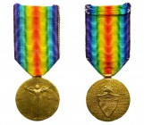 Cuba 1919. Medalla interaliada de la Victoria. La gran guerra por la civilización. Bronce dorado. 36mm.
mbc
