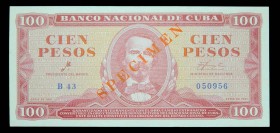 Cuba. 100 pesos. 1961. SPECIMEN. Signature Che Guevara.
UNC
