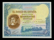 España. 500 Pesetas.7.1.1935. Hernán Cortés. Pick 89. Ed-C16.
sc
