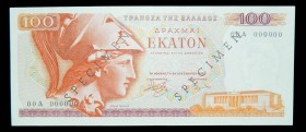 Grecia. 100 drachmai. 8.12.1978. SPECIMEN. Pick 200s.
UNC