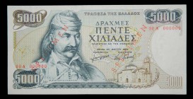 Grecia. 5000 drachmaes. 23.3.1984. SPECIMEN. Pick 203s.
AU