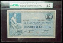 Netherlands. 100 Gulden. 1927-29. Pick 39d. (PMG VF 35 ). 
VF 35