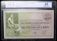 Netherlands. 1000 Gulden. 1938 Pick 48. (PCGS VF 45 ). 
VF 45