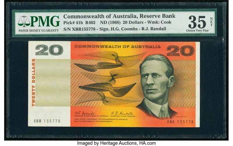 Australia Commonwealth of Australia Reserve Bank 20 Dollars ND (1968) Pick 41b R...