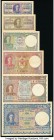 Ceylon Government of Ceylon 1; 2 Rupees 1941 Pick 34; 35a; 5; 10 Rupees 1942 Pick 36a; 36Aa; 10; 25 Cents 1942 Pick 43a; 44a Fine or Better. 

HID0980...