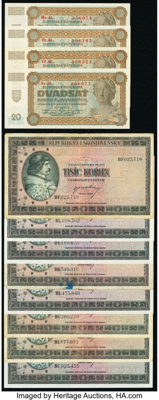 Czechoslovakia Group of 12 Examples Fine-Very Fine-Crisp Uncirculated. 

HID0980...