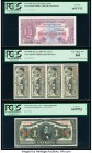 Great Britain British Military Authority 1 Pound ND (1948) Pick M22a PCGS Gem New 66PPQ; Cuba Banco Espanol De La Isla De Cuba 10 Centavos 15.2.1897 P...