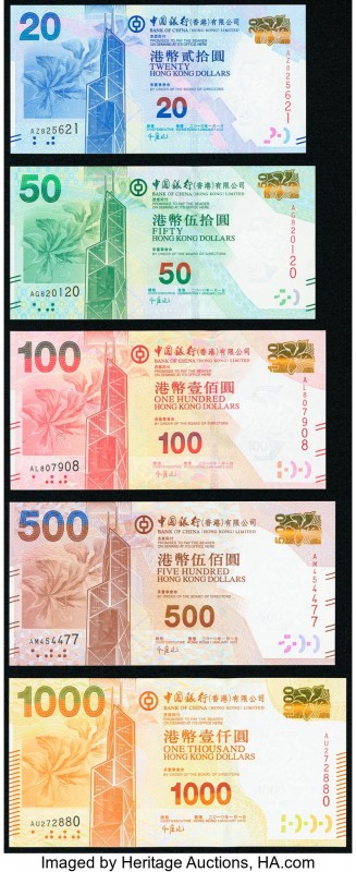 Hong Kong Bank of China (HK) Ltd. 20; 50; 100; 500; 1000 Dollars 2010 Pick 341a;...