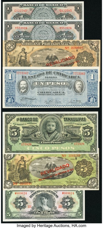 A Variety of Government, Private Bank, and Scrip Issues from Mexico. Very Fine o...
