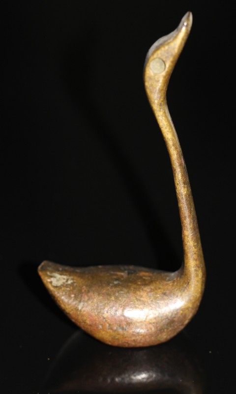 15th-17th century AD. Bronze figure of a swan with elegant neck. Provenance: Pro...