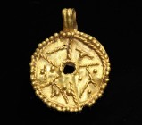 Hellenistic Gold Sun Amulet