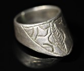 Medieval Archer Silver Thumb Ring