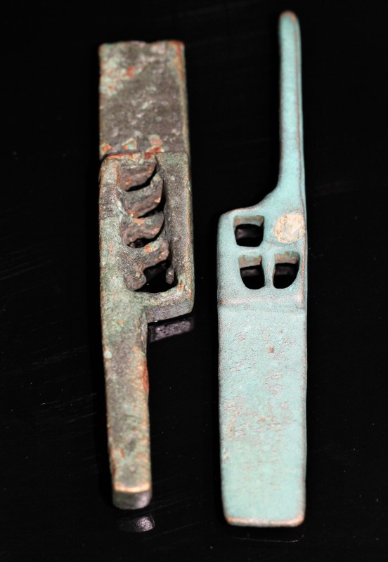 1st - 3rd century AD. The metal mechanisms from Roman wooden doors, they were mo...