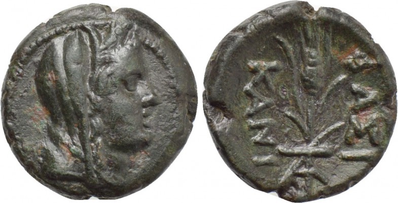 KINGS OF SKYTHIA. Kanites (Circa 160-100 BC). Ae. 

Obv: Veiled head of Demete...
