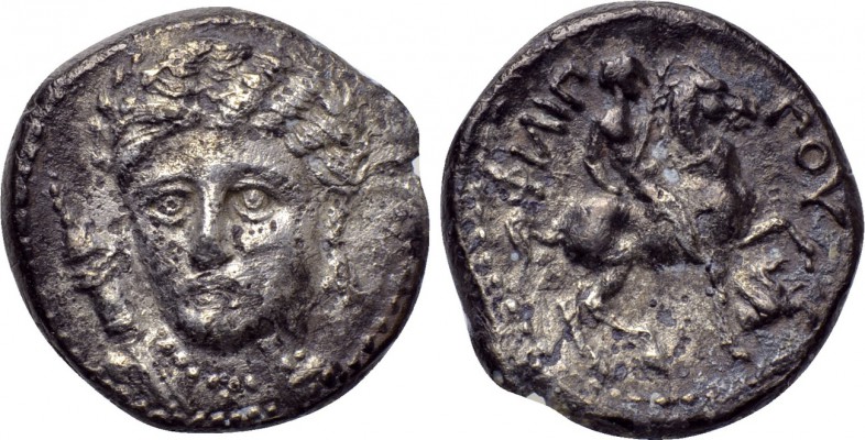 KINGS OF MACEDON. Philip II (359-336 BC). 1/5 Tetradrachm. Amphipolis. 

Obv: ...